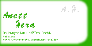 anett hera business card